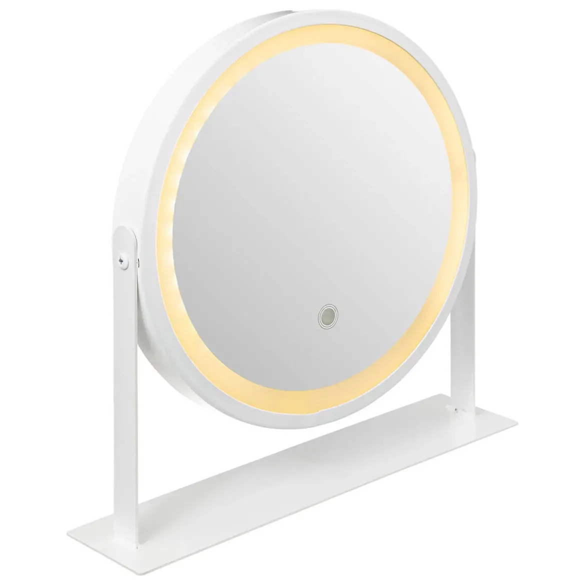 Lusterko kosmetyczne z podświetleniem LED, białe, Ø 34 cm