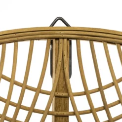 Lustro boho w bambusowej ramie INA, Ø 89 cm