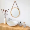 Lustro ścienne bambusowe okrągłe ZELLER, Ø 38 cm