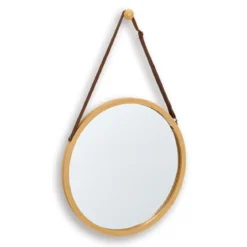 Lustro ścienne bambusowe okrągłe ZELLER, Ø 38 cm
