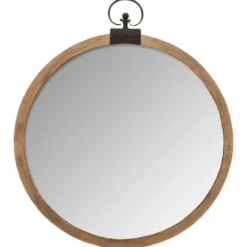 Lustro ścienne, okrągłe, dekoracyjne w oprawie MDF, Ø 74 cm