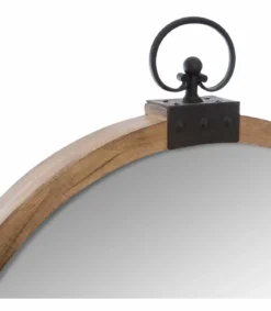 Lustro ścienne, okrągłe, dekoracyjne w oprawie MDF, Ø 74 cm