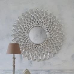 Lustro dekoracyjne FLOWER, Ø 90 cm, ozdobna rama