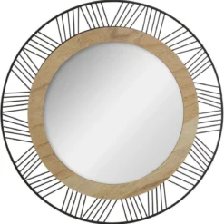 Lustro dekoracyjne w metalowej oprawie, Ø 45 cm
