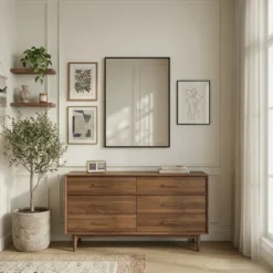 Lustro wiszące SKARP, prostokątne, 60 x 80 cm