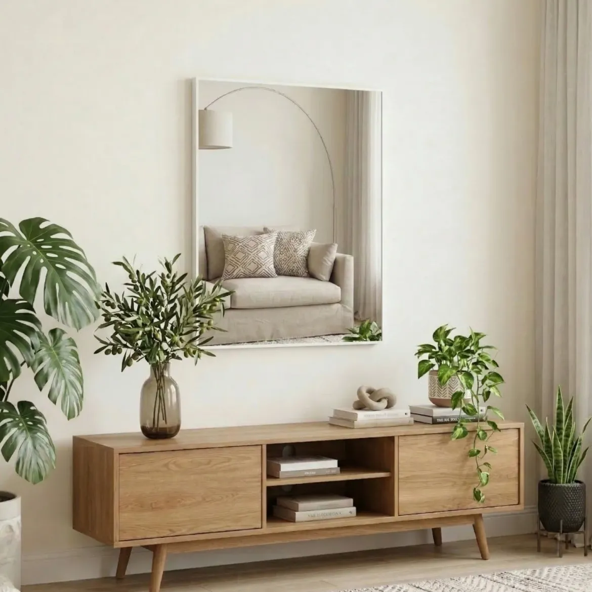 Lustro wiszące SKARP, prostokątne, 60 x 80 cm