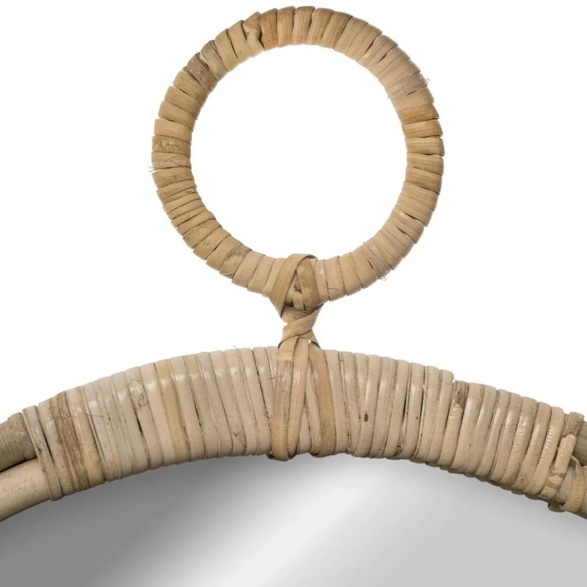 Lustro w oprawie z wikliny, Ø 38 cm, okrągłe