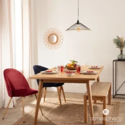 Lustro w wiklinowej ramie, 55 cm