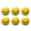 Magnesy Smiley, 6 sztuk, Ø 3 cm