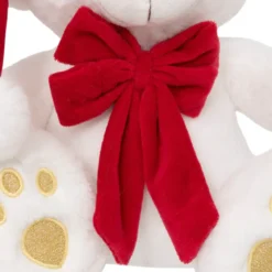 Maskotka miś z czapką Świętego Mikołaja, 25 cm