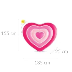 Materac dmuchany w kształcie serca LOVE