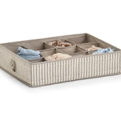 Materiałowy organizer z 12 przegródkami do szuflady, STRIPES