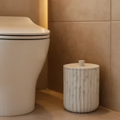 Mały kosz na śmieci MARBY wzór marmuru, 5 l