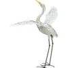 Metalowa figurka ogrodowa żuraw, 123 cm