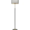 Metalowa lampa podłogowa, czarna, 153 cm