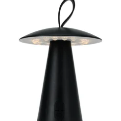 Metalowa lampa stołowa, grzybek LED, 15 x 17 cm
