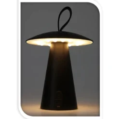 Metalowa lampa stołowa, grzybek LED, 15 x 17 cm