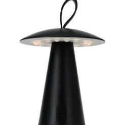 Metalowa lampa stołowa, grzybek LED, 15 x 17 cm