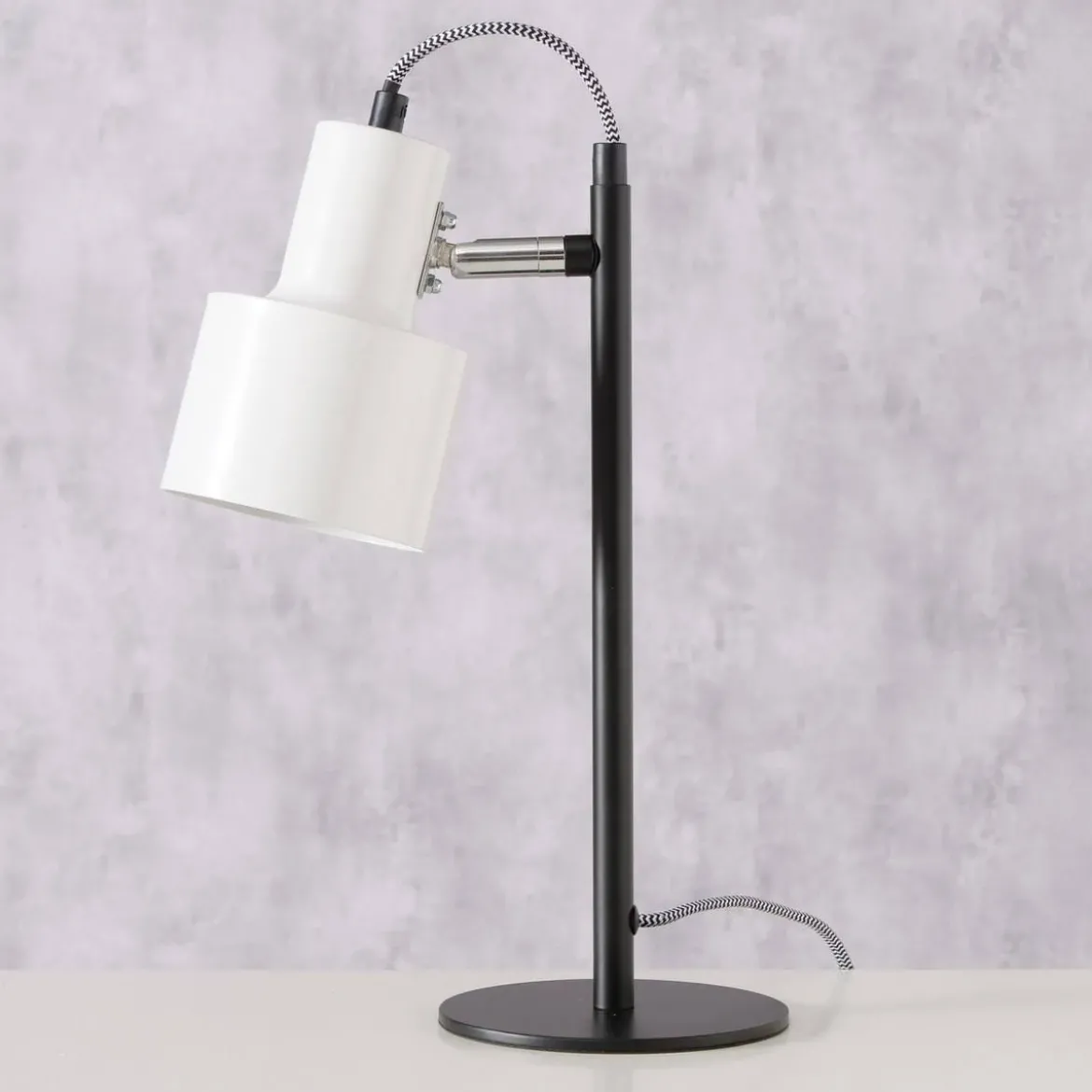 Metalowa lampa stołowa Riva, 36 cm, regulowany klosz