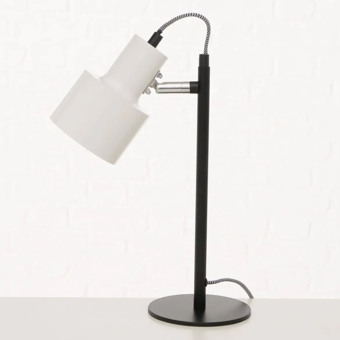 Metalowa lampa stołowa Riva, 36 cm, regulowany klosz