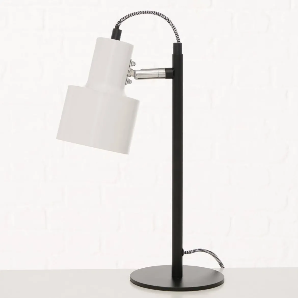 Metalowa lampa stołowa Riva, 36 cm, regulowany klosz