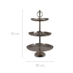 Metalowa patera 3 poziomy, 50 cm