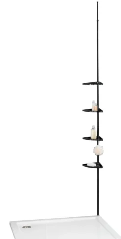 Metalowa półka pod prysznic z regulowaną wysokością 85-200 cm