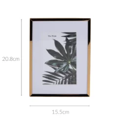 Metalowa ramka na zdjęcie, passe-partout, 20,8 x 15,5 x 1 cm
