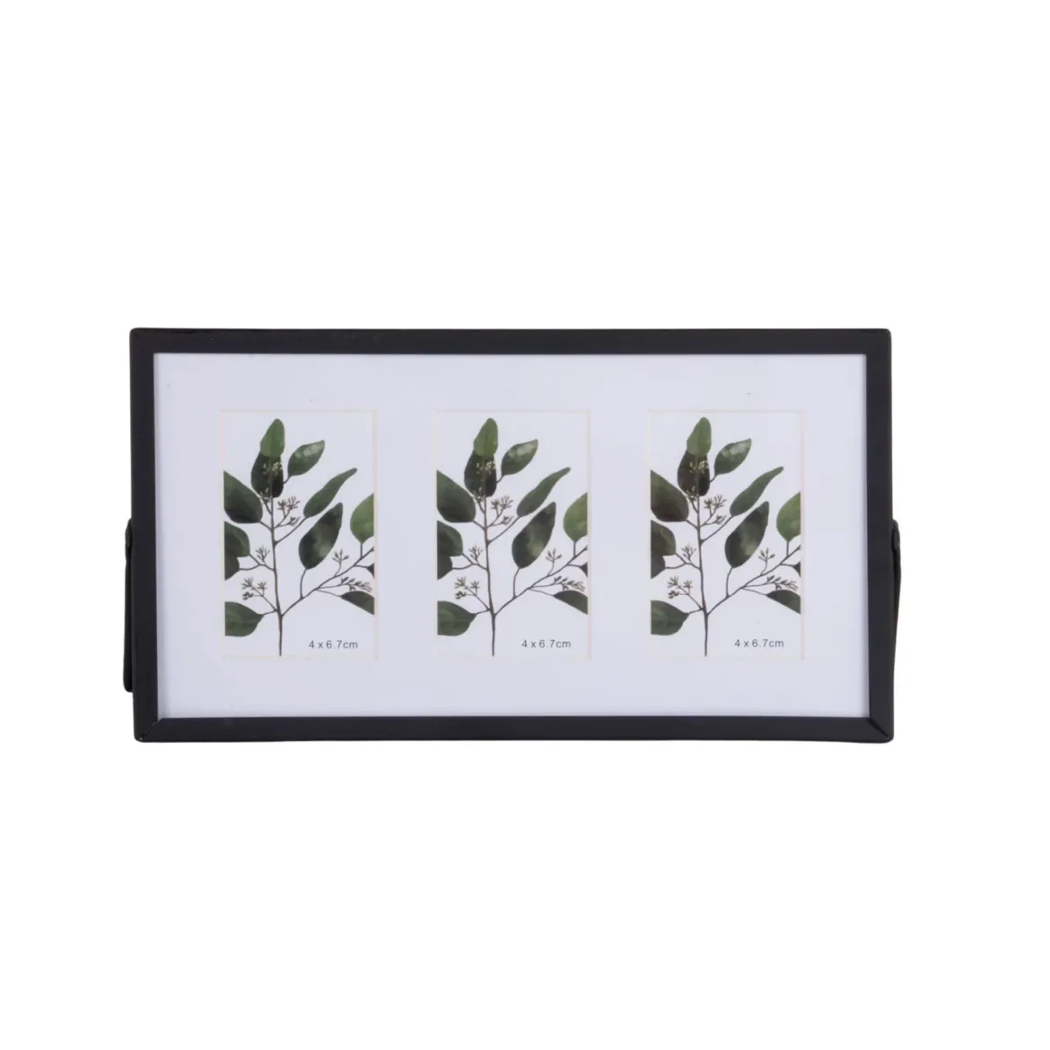 Metalowa ramka stojąca na trzy zdjęcia, passe-partout, 22 x 12 x 1 cm