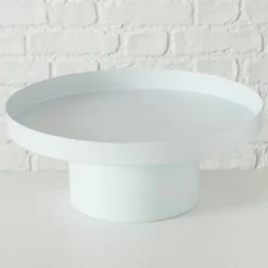 Metalowa taca na stópce SAMONA, Ø 25 cm