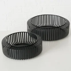 Metalowe miski ozdobne VIKI, 2 szt. Ø 24-30 cm