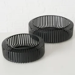 Metalowe miski ozdobne VIKI, 2 szt. Ø 24-30 cm