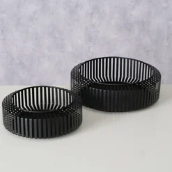 Metalowe miski ozdobne VIKI, 2 szt. Ø 24-30 cm