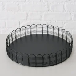 Metalowe tace WEIRY, 2 sz. Ø 25-31 cm