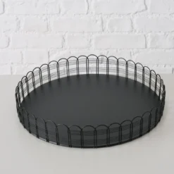 Metalowe tace WEIRY, 2 sz. Ø 25-31 cm