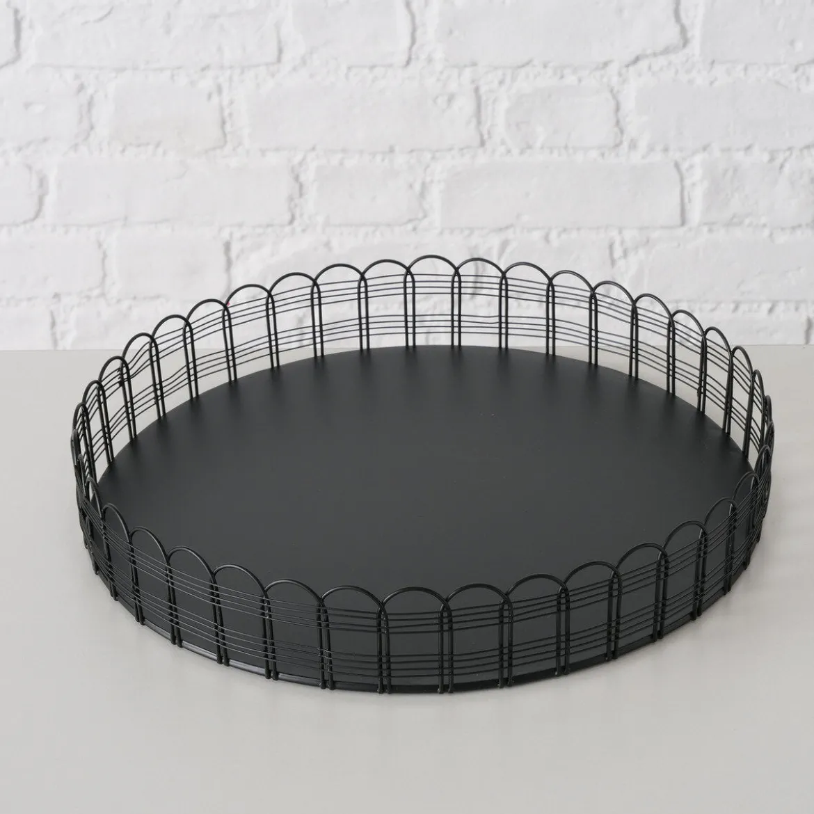 Metalowe tace WEIRY, 2 sz. Ø 25-31 cm