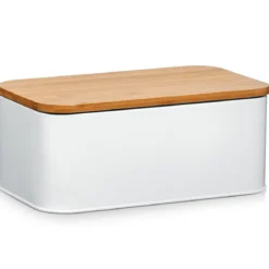 Metalowy chlebak z bambusową deską do krojenia, 2w1, 31x18x13 cm, ZELLER