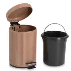 Metalowy kosz łazienkowy BRASS TONE, 3 l