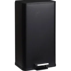 Metalowy kosz na śmieci DELTA, czarny, 30 l