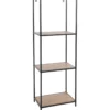Metalowy regał z 4 półkami MDF, 45 x 30 x 130 cm