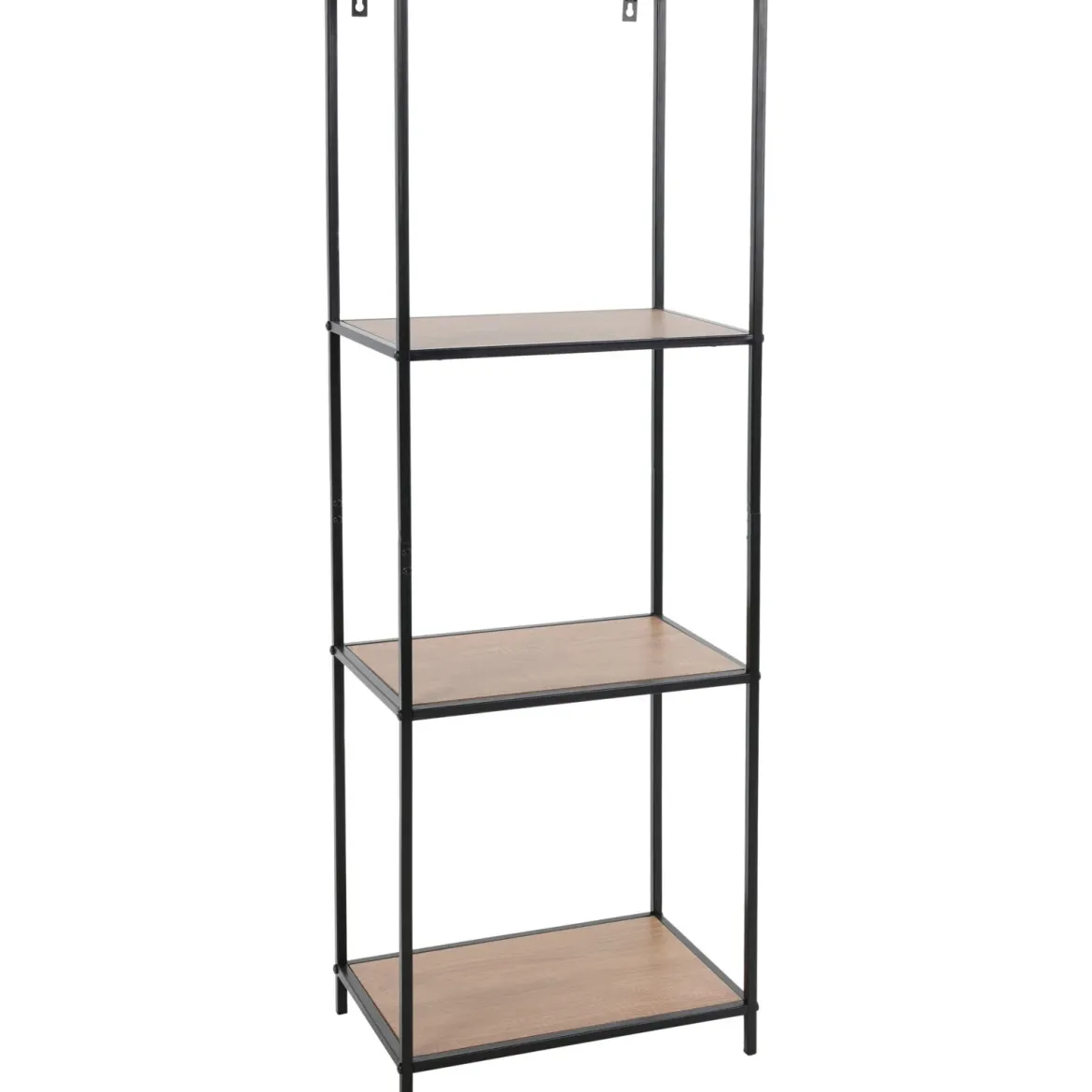 Metalowy regał z 4 półkami MDF, 45 x 30 x 130 cm