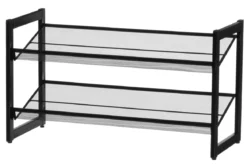 Metalowy stojak na buty MIMMI, 2 poziomy, 74 cm