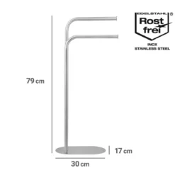 Metalowy stojak na ręczniki LEVANTE, wys. 79 cm
