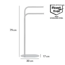 Metalowy stojak na ręczniki LEVANTE, wys. 79 cm