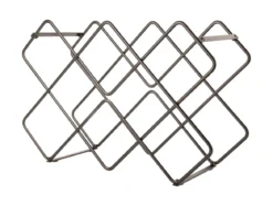 Metalowy stojak na wino DIAMONDS, 40,5 x 27,5 x 15,5 cm