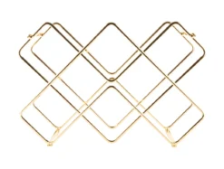 Metalowy stojak na wino DIAMONDS, 40,5 x 27,5 x 15,5 cm