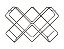 Metalowy stojak na wino DIAMONDS, 40,5 x 27,5 x 15,5 cm