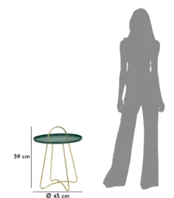 Metalowy stolik GRENT, Ø 45 cm