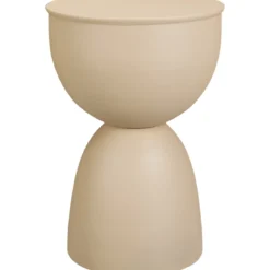 Metalowy stolik pomocniczy DUNE w kolorze piaskowym, 45,5 cm