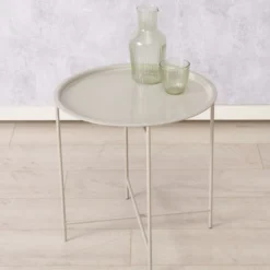 Metalowy stolik pomocniczy ROCKO, Ø 46 cm